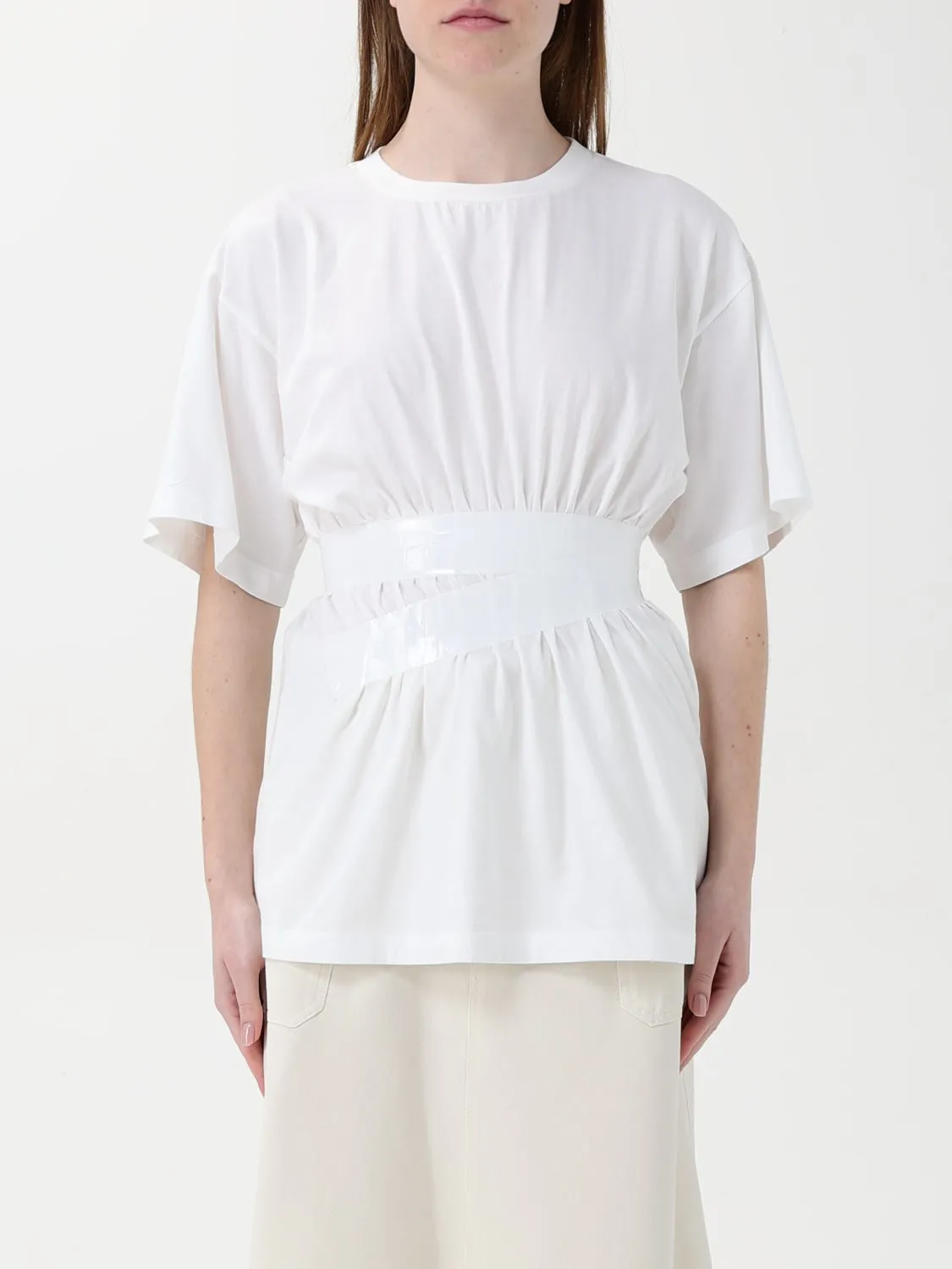 T-shirt MM6 Maison Margiela in cotone con dettaglio