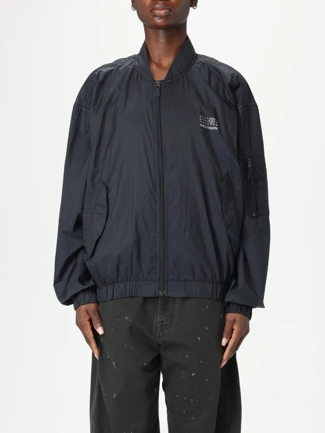 Giubbotto MM6 Maison Margiela in nylon con logo