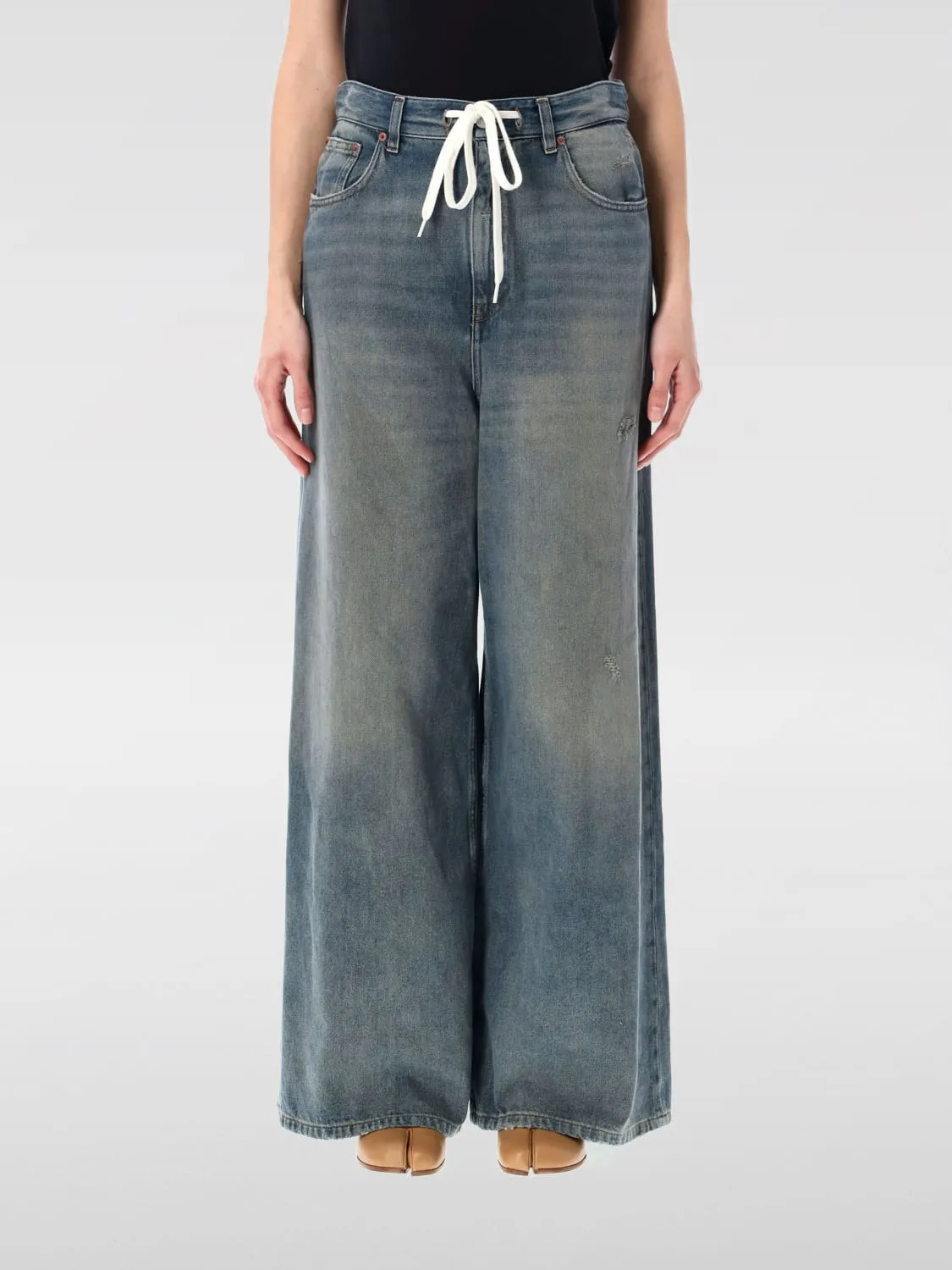 Jeans MM6 Maison Margiela in denim con coulisse