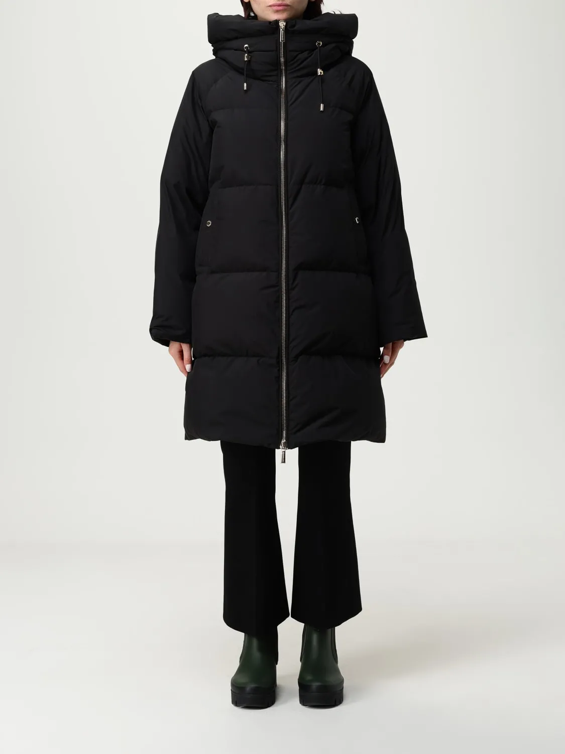 Piumino Moorer in nylon con cappuccio