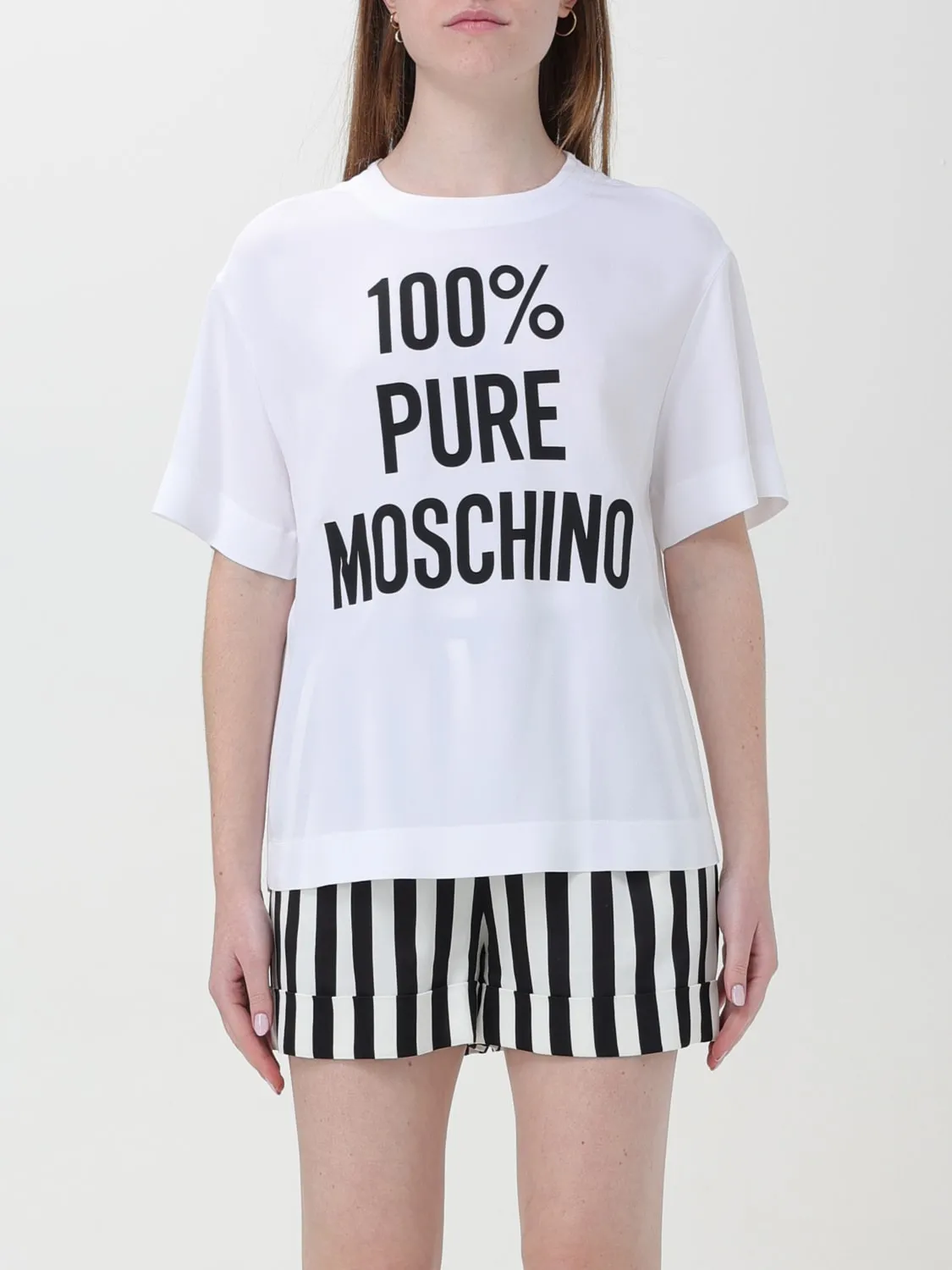 T-shirt Moschino Couture in misto viscosa con logo