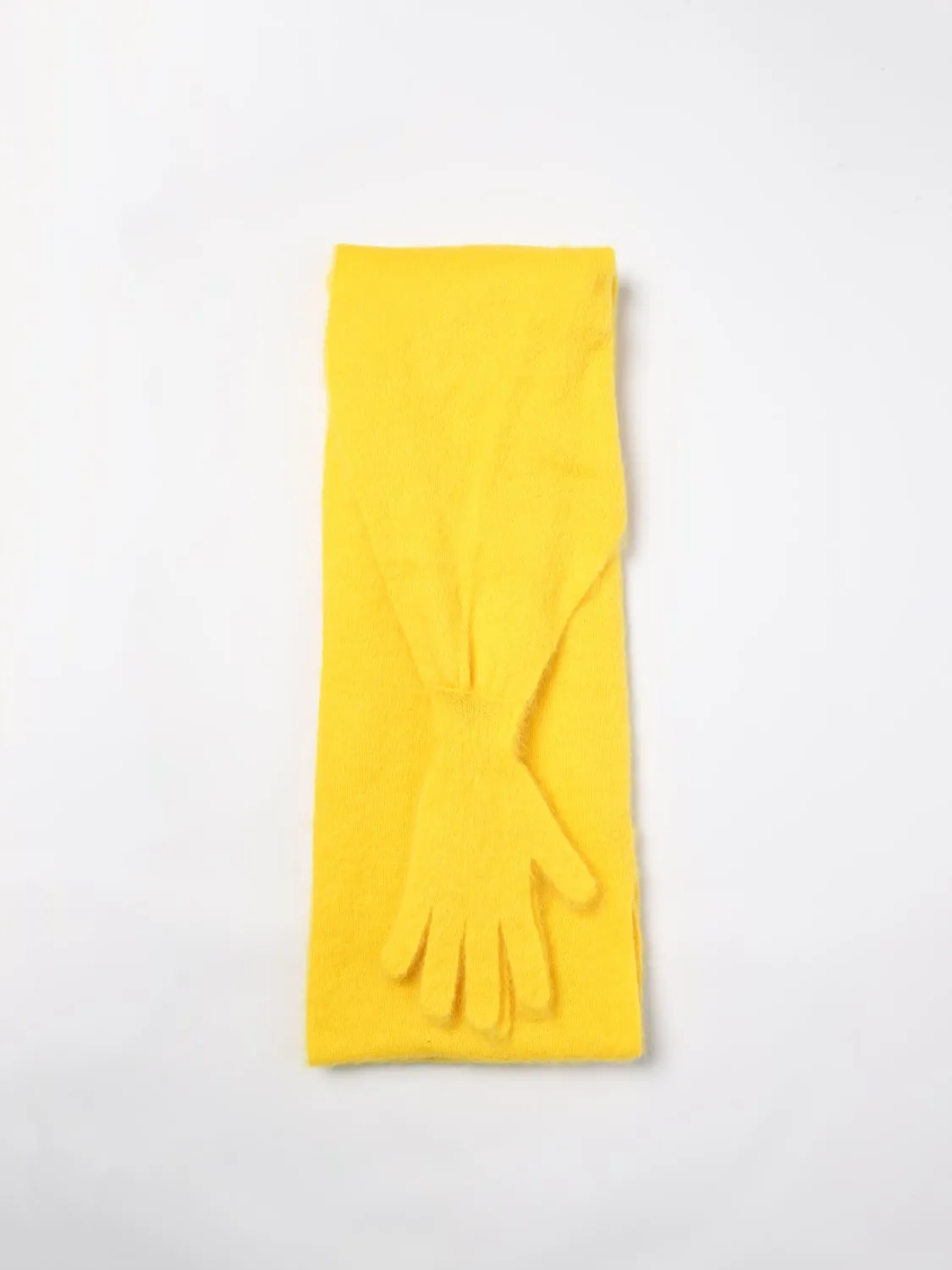 Cappa Moschino Couture in mohair garzato con guanti