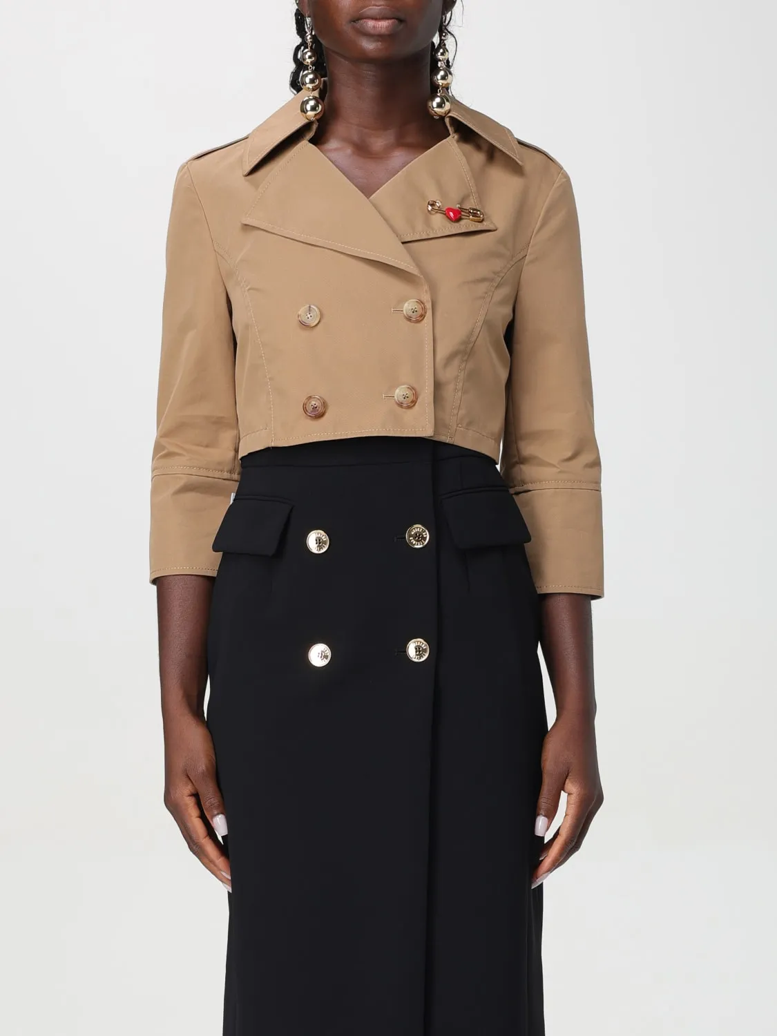 Giacca a doppiopetto Moschino Couture in misto cotone