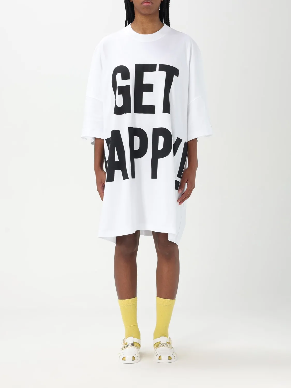 Abito "Get Happy!" Moschino Couture in cotone