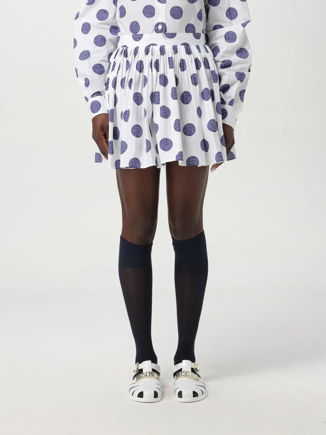 Gonna a pois Moschino Couture in cotone