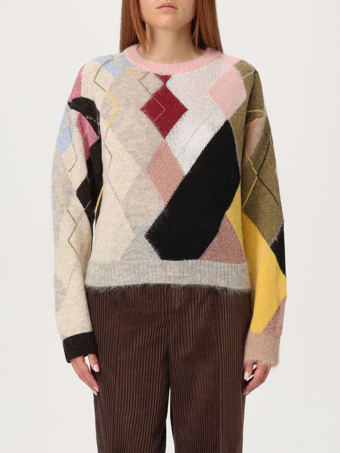 Maglia a girocollo a rombi Moschino Couture