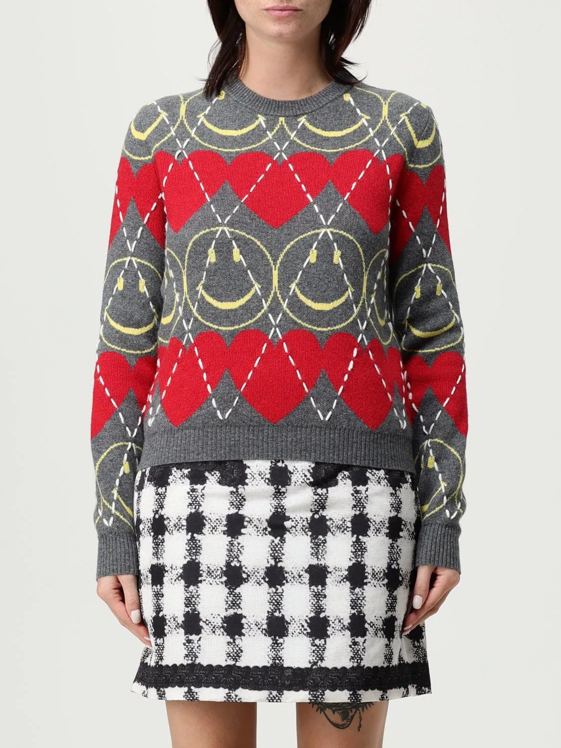 Pullover Moschino Couture in lana con fantasia