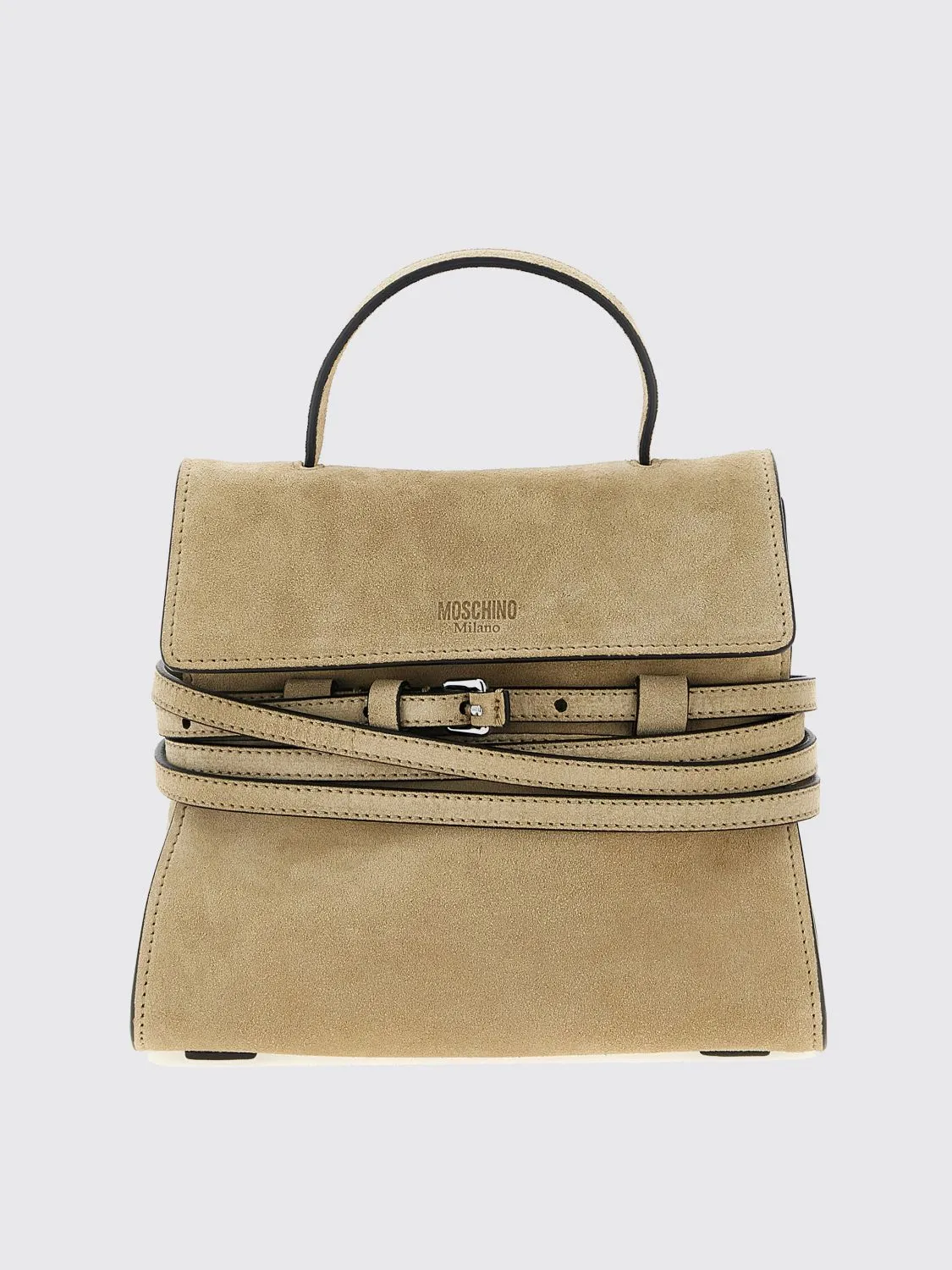 Borsa Tie Me Moschino Couture in pelle scamosciata