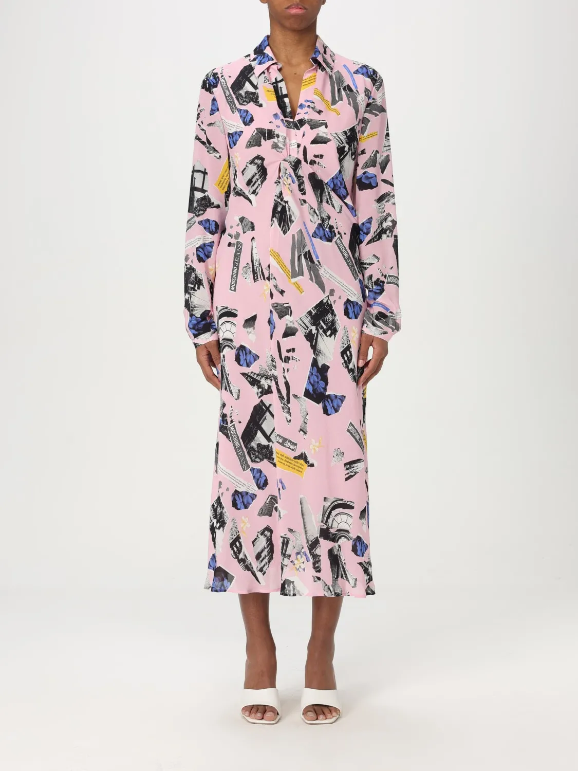 Abito midi Moschino Jeans in viscosa stampata