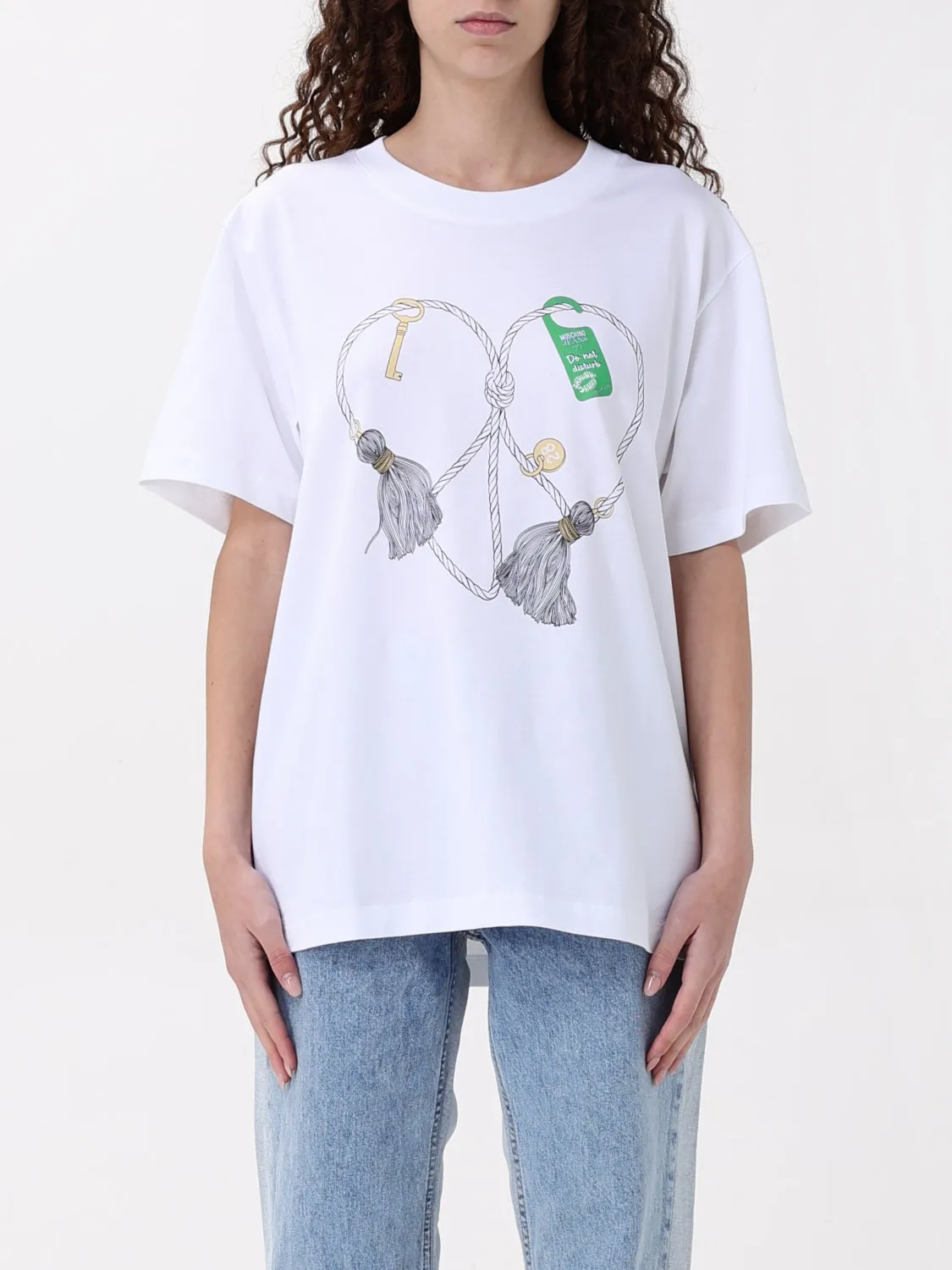 T-shirt in cotone con stampa grafica Moschino Jeans