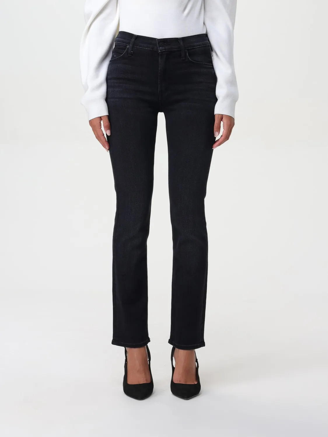 Jeans Mother in denim di cotone