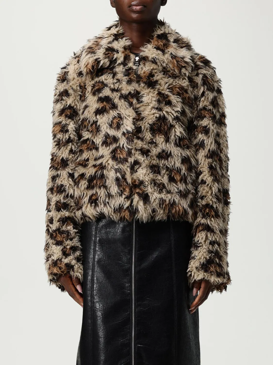 Bomber MSGM in pelliccia sintetica animalier
