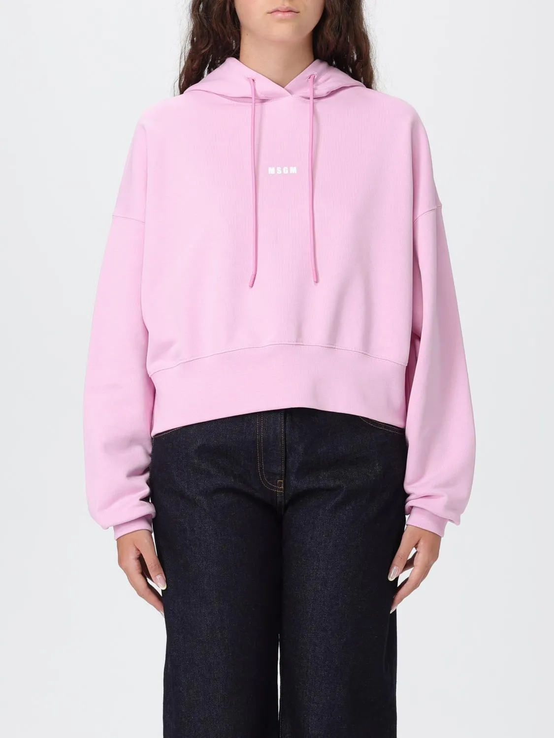 Felpa con cappuccio MSGM in cotone con logo