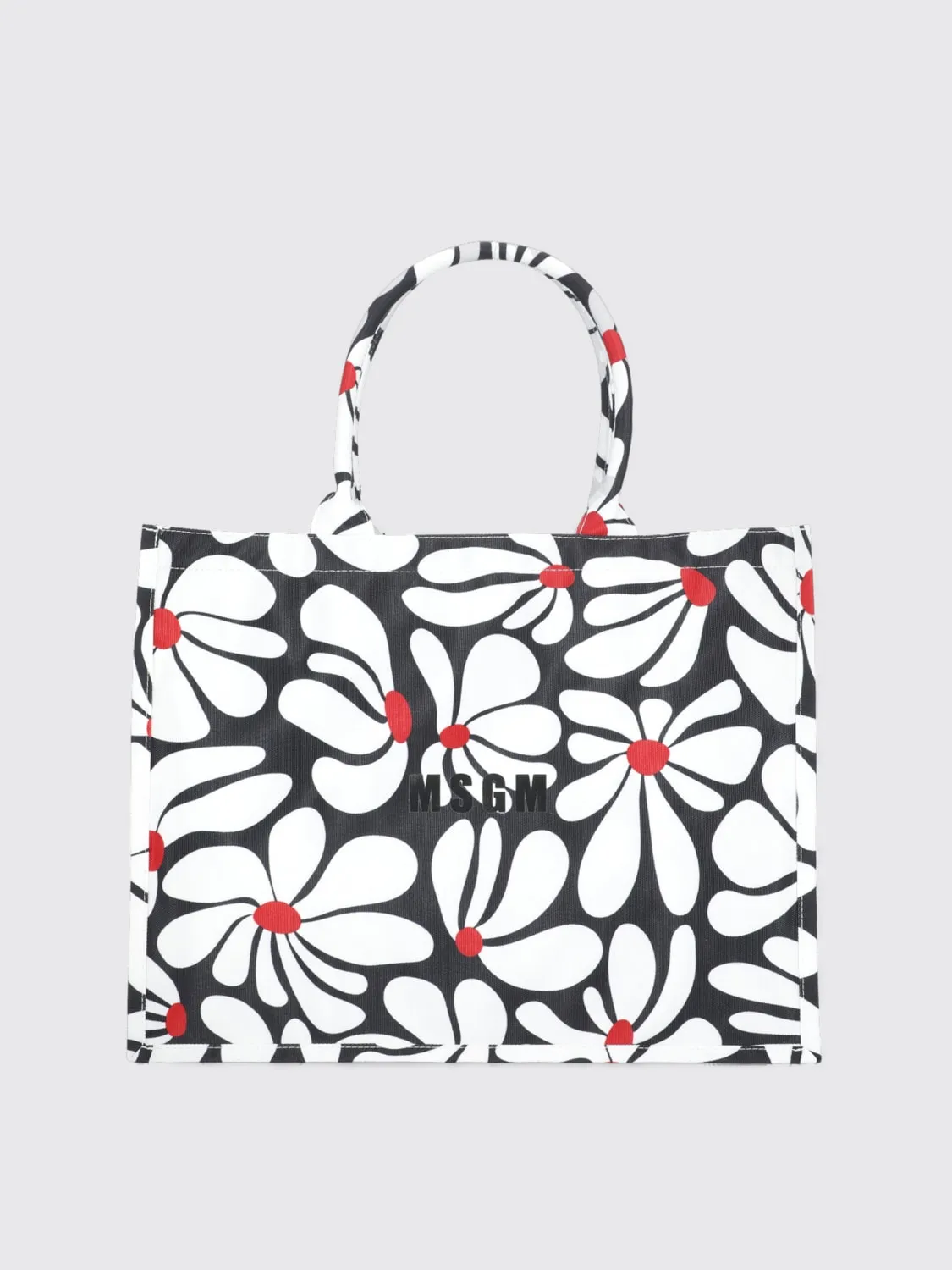 Borsa tote a spalla MSGM stampata