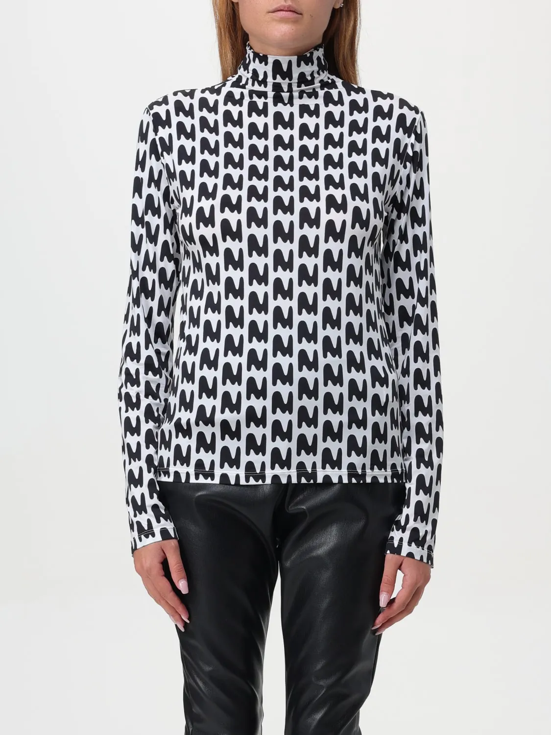 Top a lupetto logato MSGM stretch