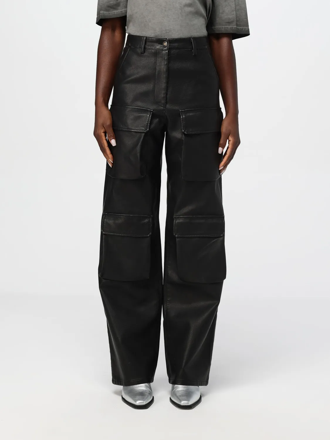 Pantalone Cargo MSGM in pelle sintetica