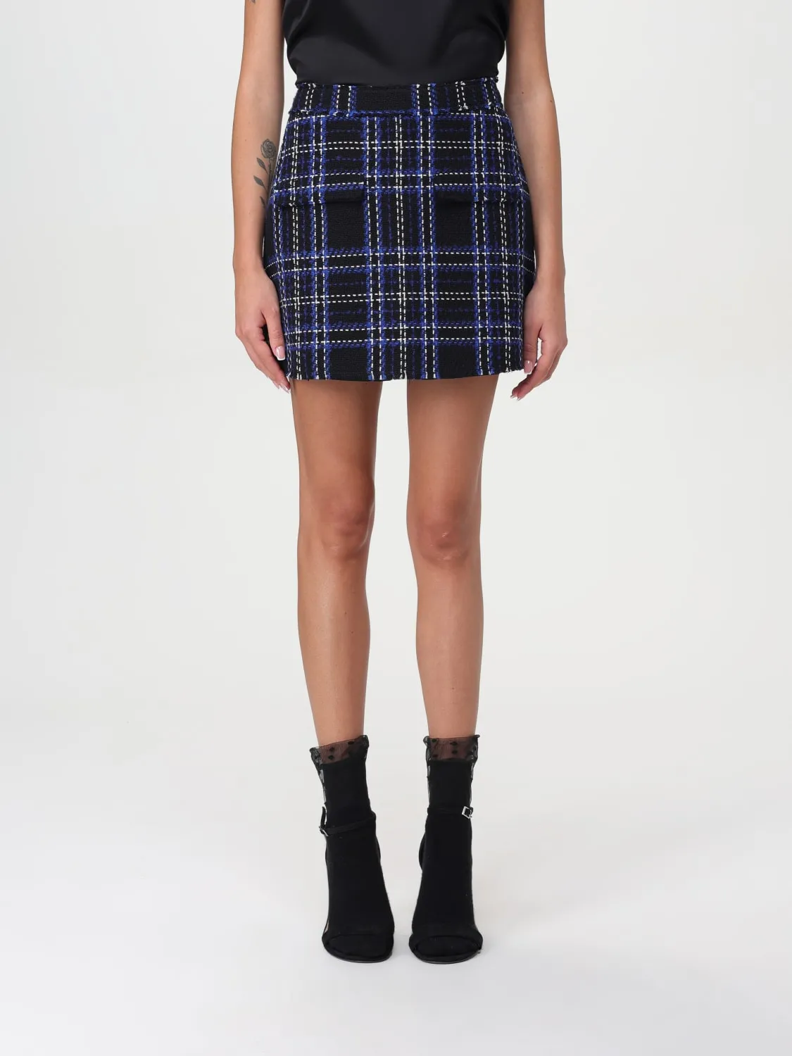 Gonna pantalone MSGM in misto lana tartan