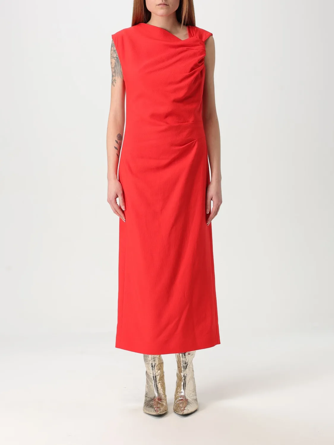 Abito midi MSGM in viscosa stretch