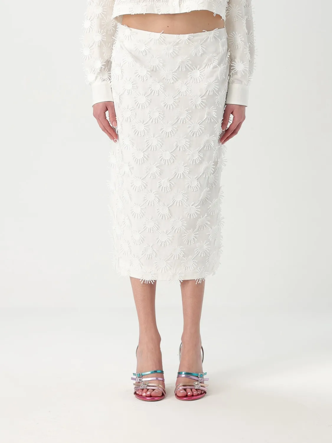 Gonna MSGM in tessuto paillettato