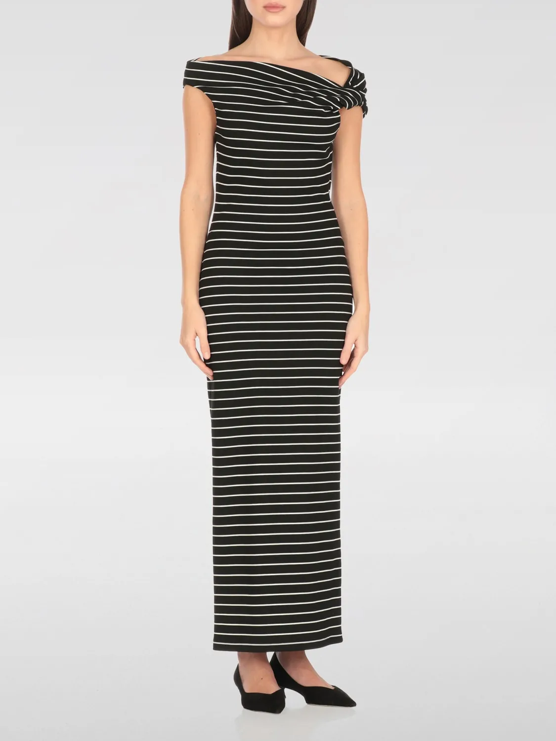 Abito MSGM in misto viscosa a righe