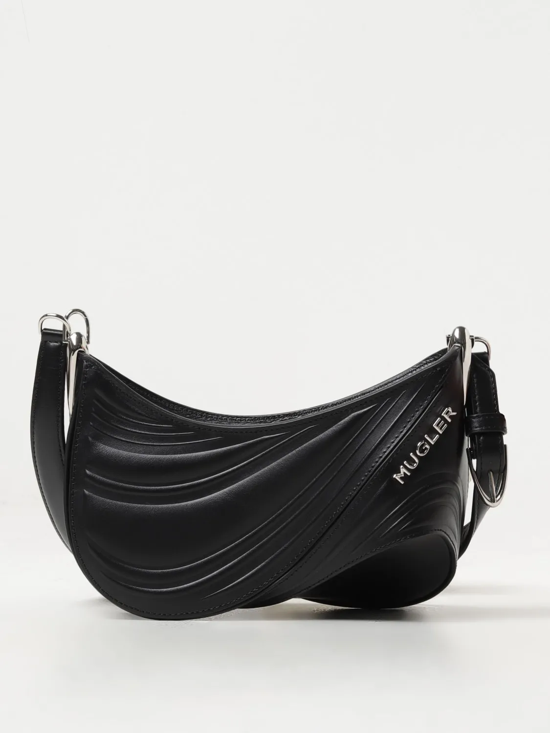 Borsa Spinal Curve mini Mugler in pelle