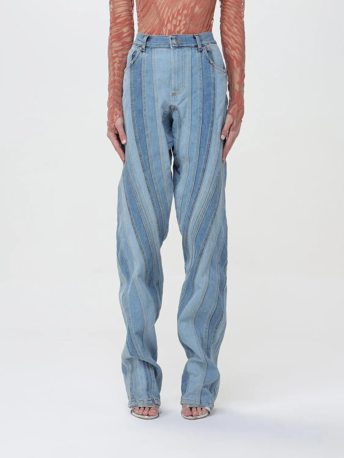 Jeans Mugler in denim