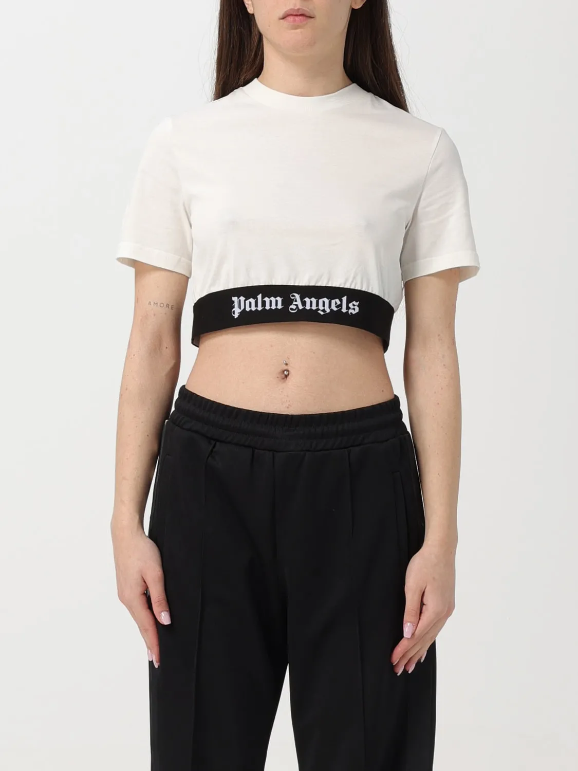 T-shirt crop Palm Angels