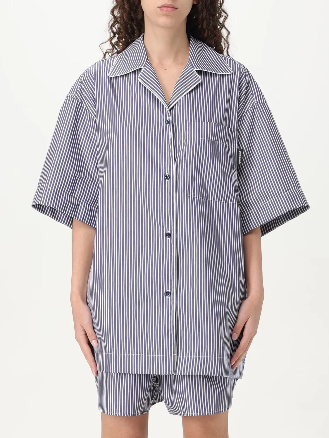 Camicia oversize Palm Angels in cotone a righe