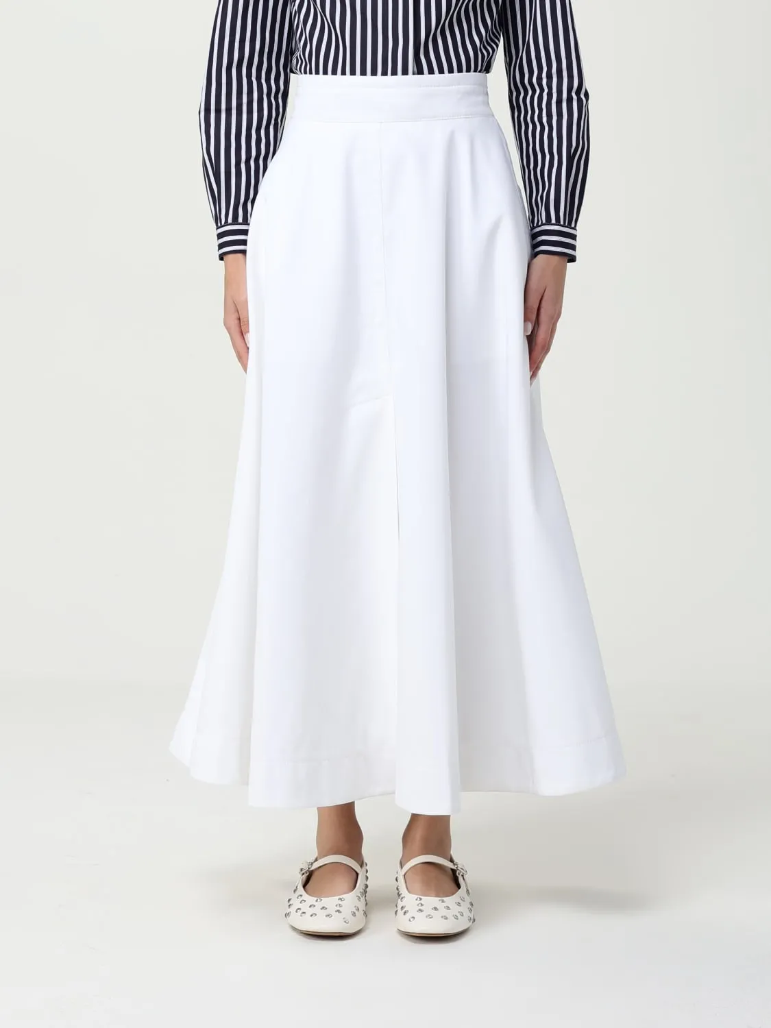 Gonna a ruota Patou in cotone