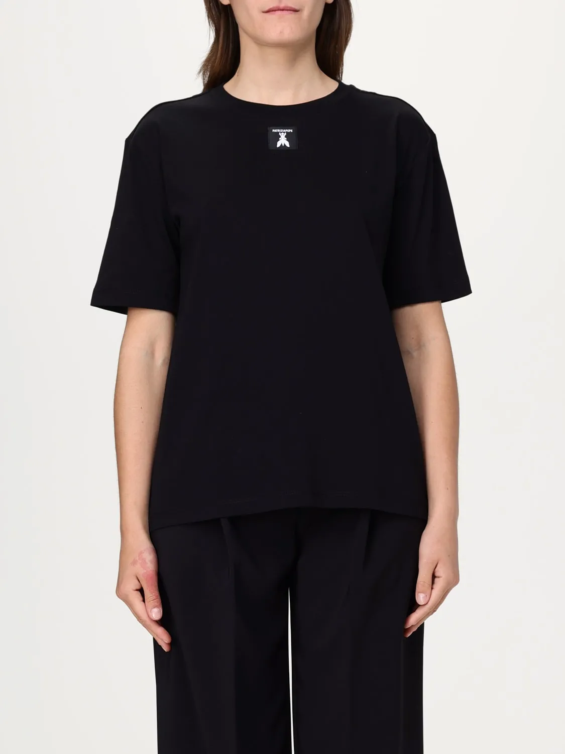 T-shirt in cotone con logo Patrizia Pepe