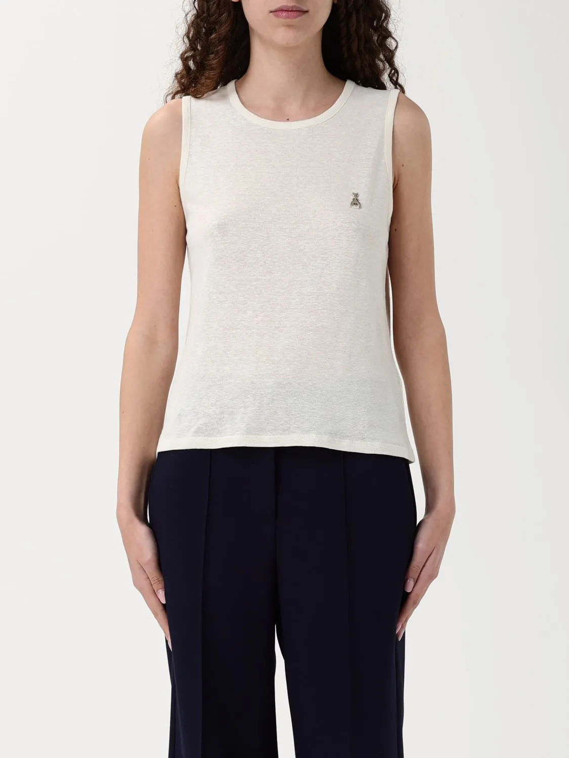 Canotta basic con mini logo Patrizia Pepe