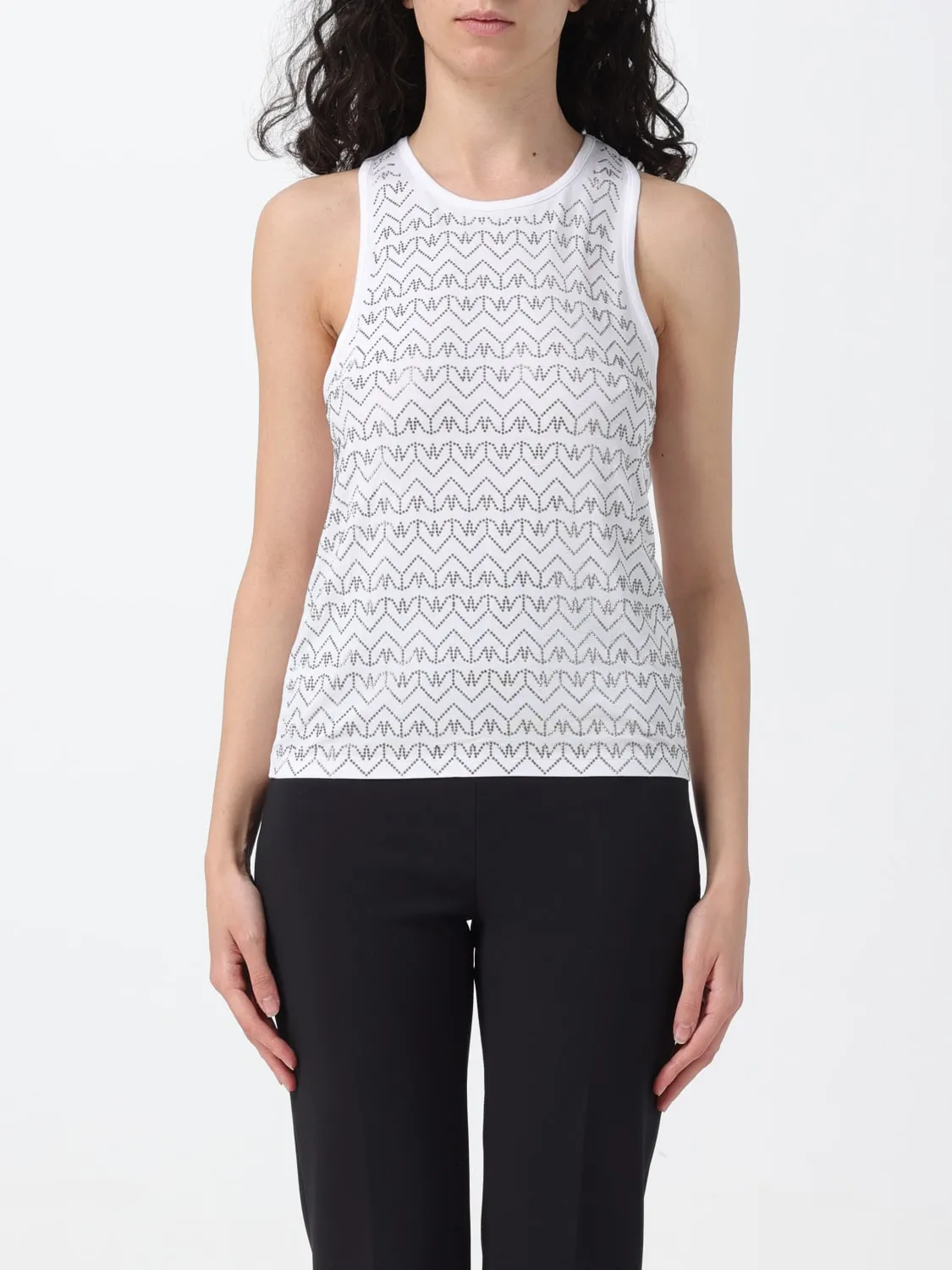 Canotta Patrizia Pepe in tessuto con strass