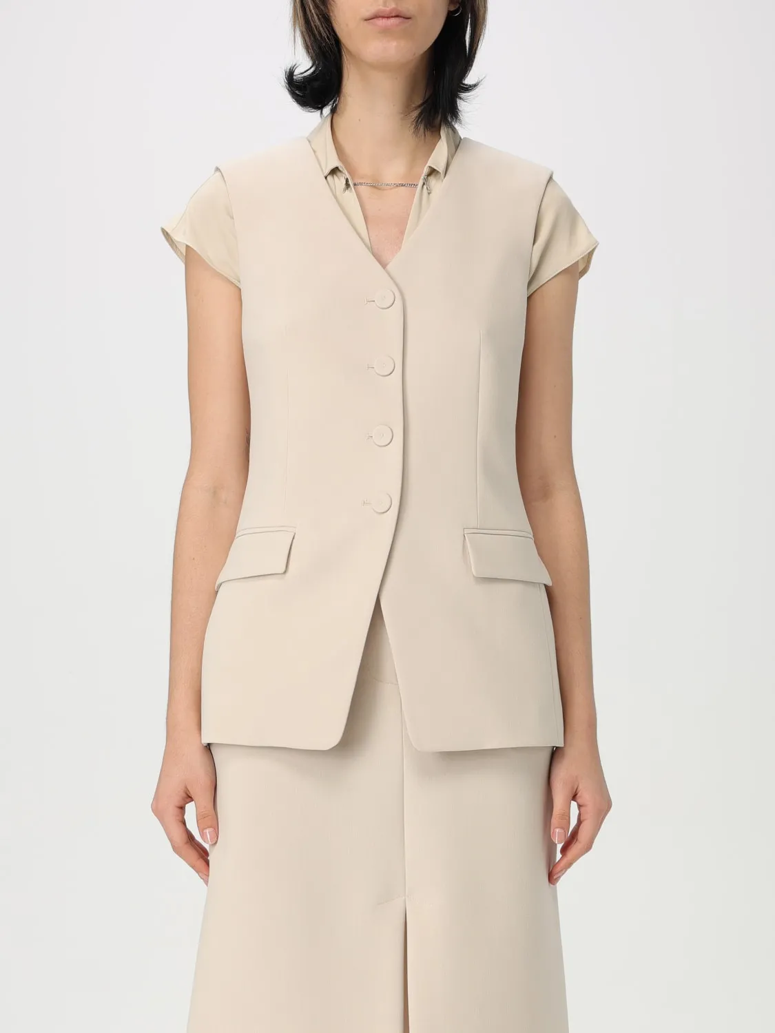 Gilet sartoriale Patrizia Pepe in misto viscosa