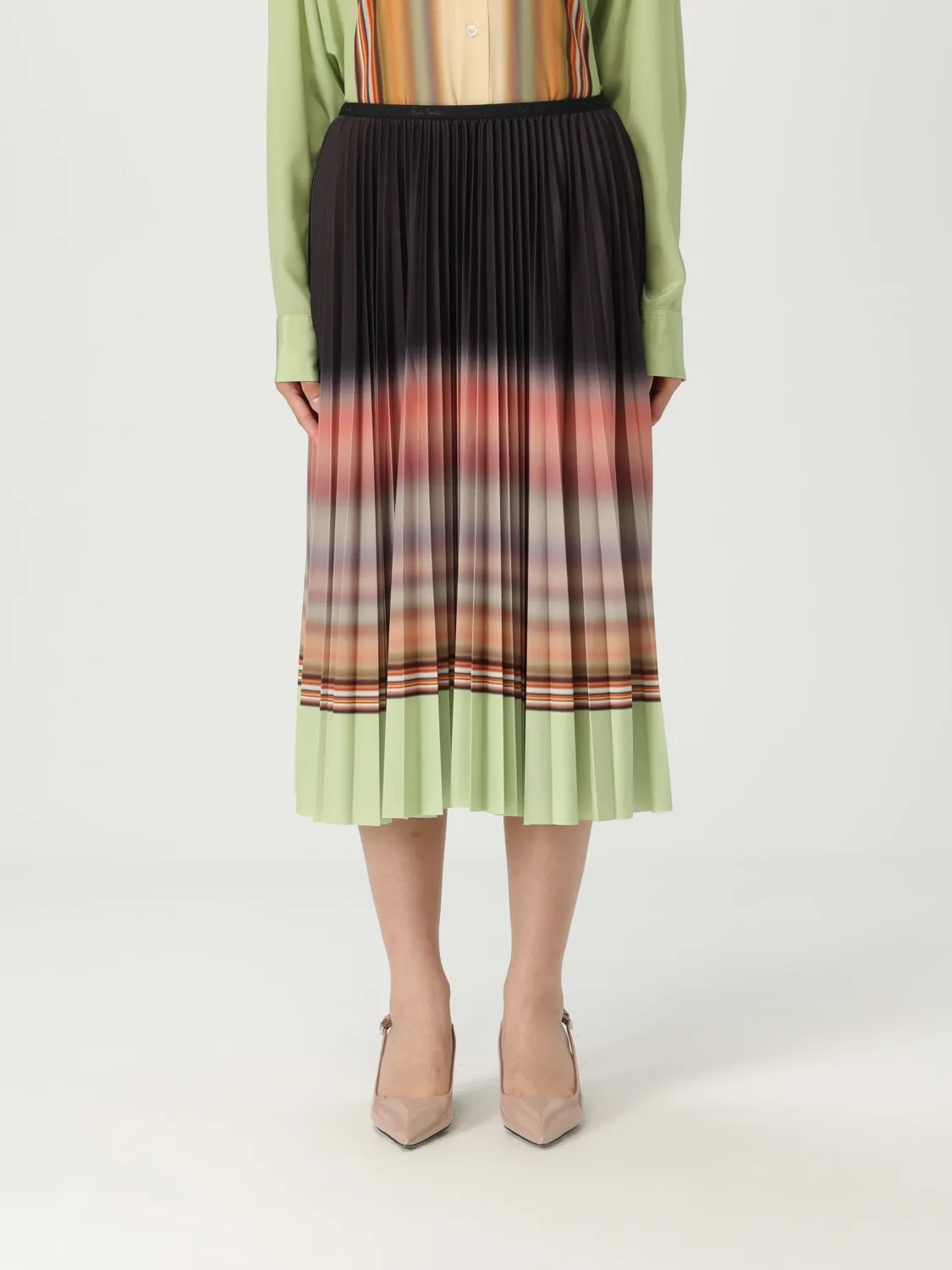 Gonna plissettata Paul Smith in crêpe