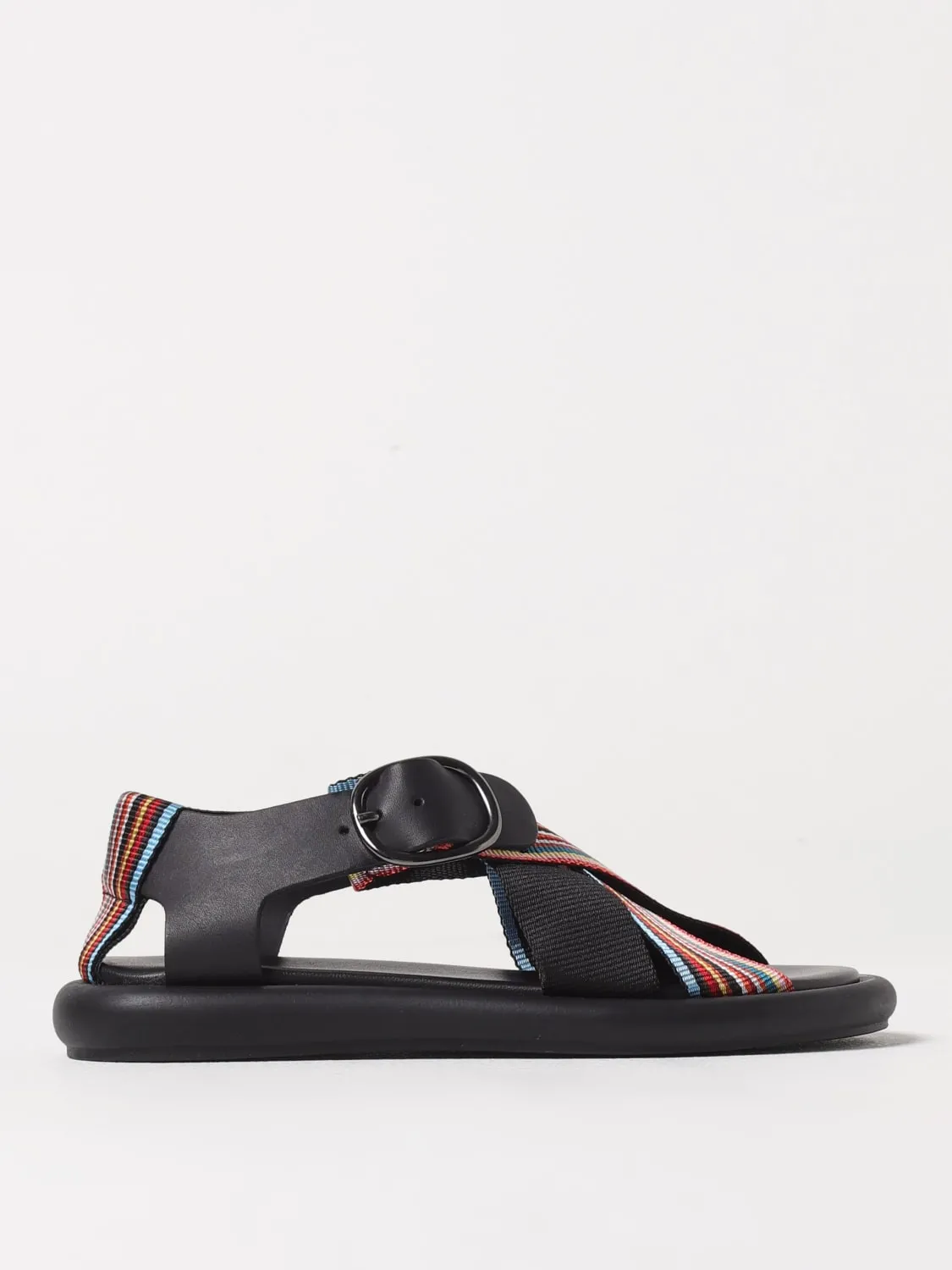 Sandalo Paul Smith in pelle e nylon multicolor