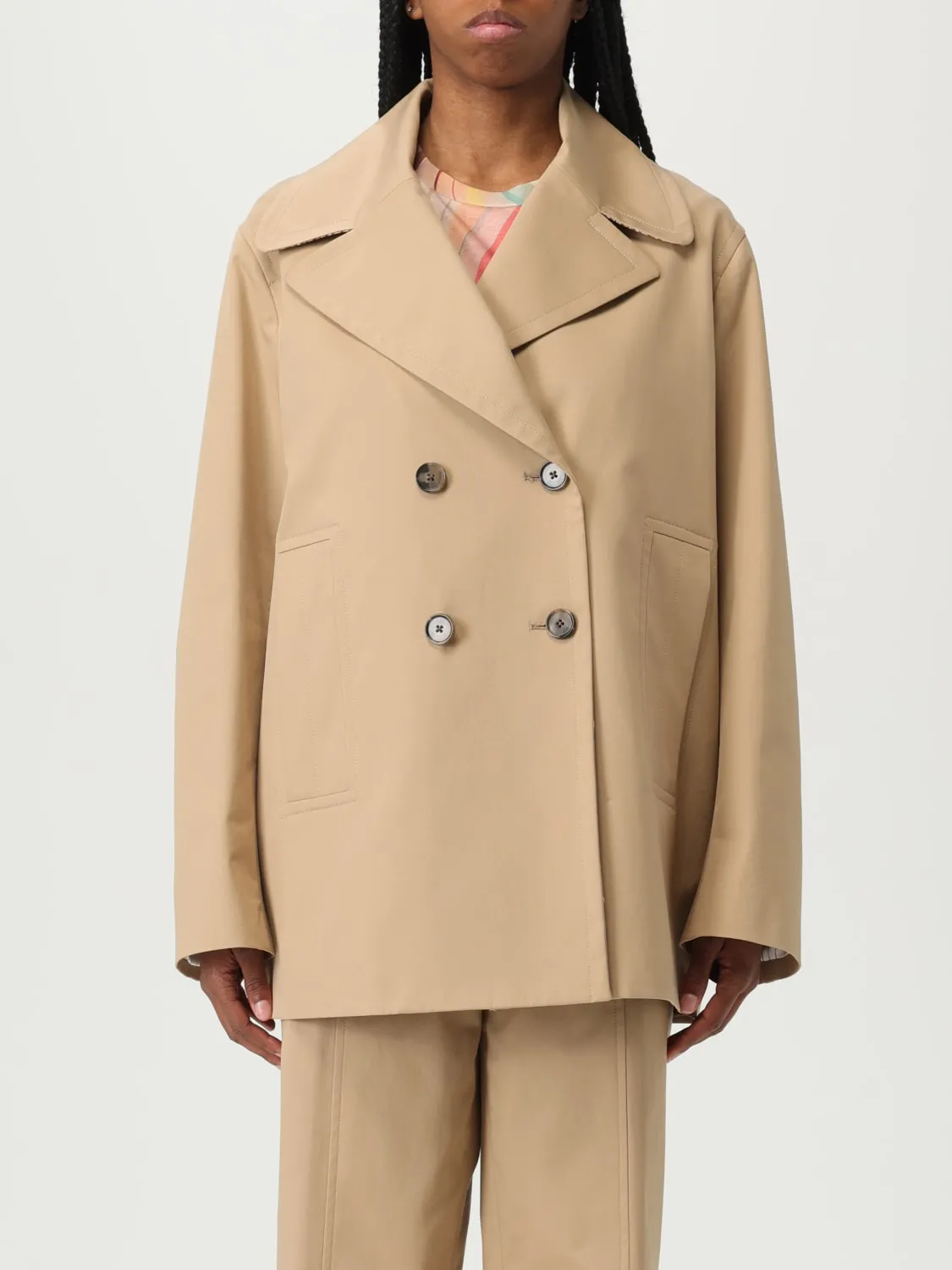 Cappotto a doppiopetto in cotone organico Paul Smith