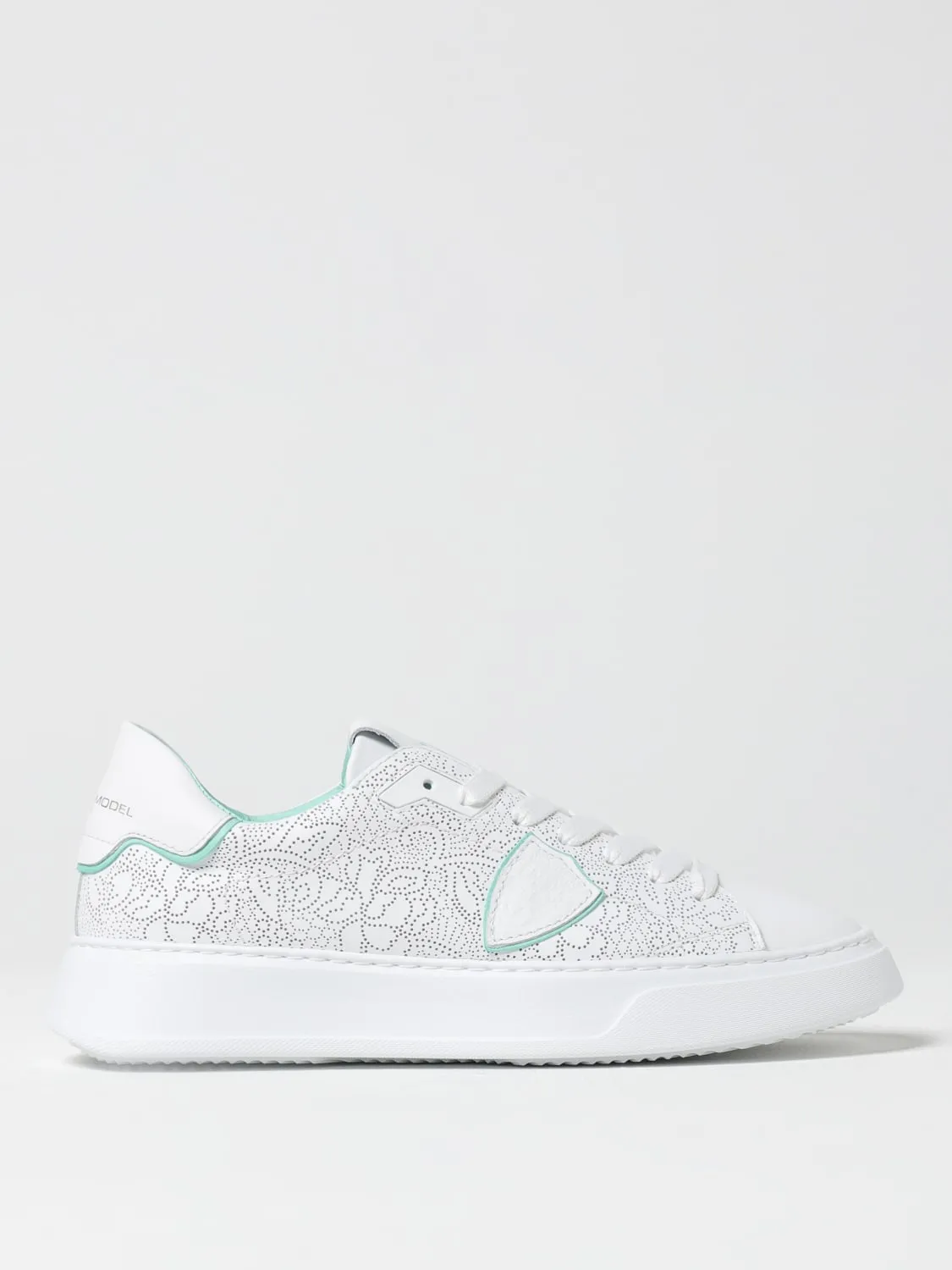 Sneakers Temple Philippe Model in pelle con motivo floreale traforato