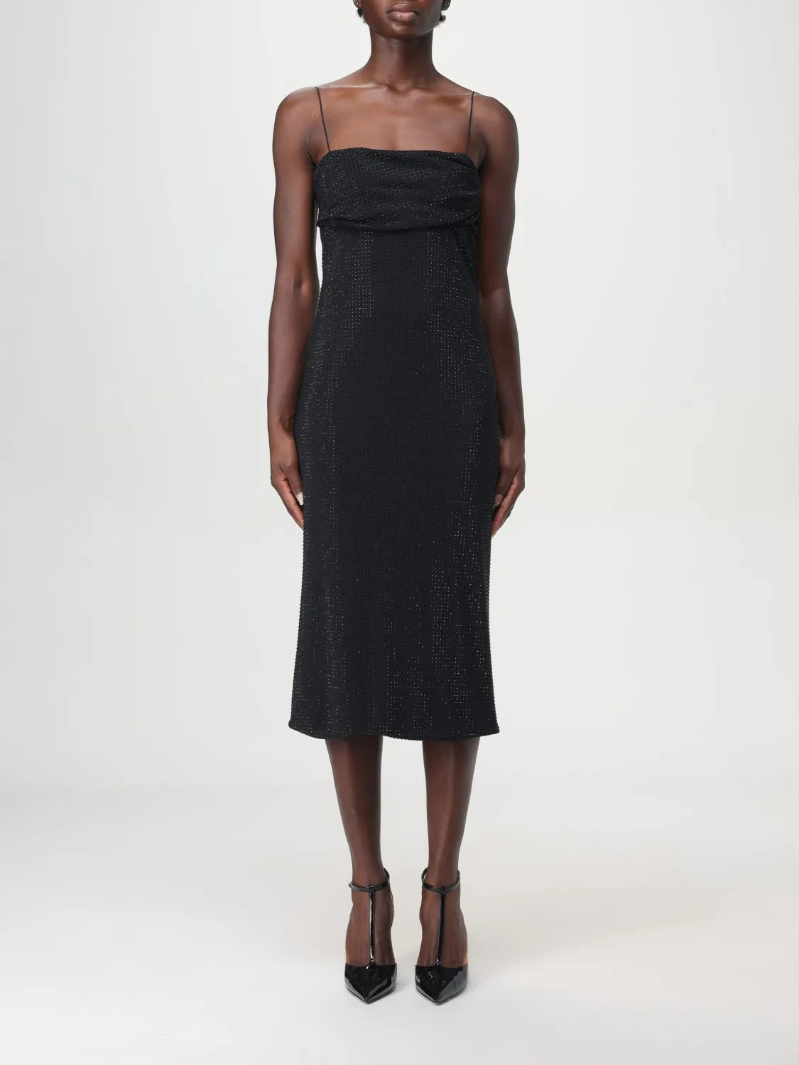 Abito in jersey crêpe fluido con strass Philosophy Di Lorenzo Serafini