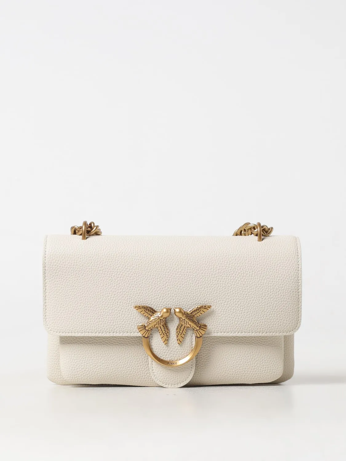 Borsa Love Pinko in pelle a grana