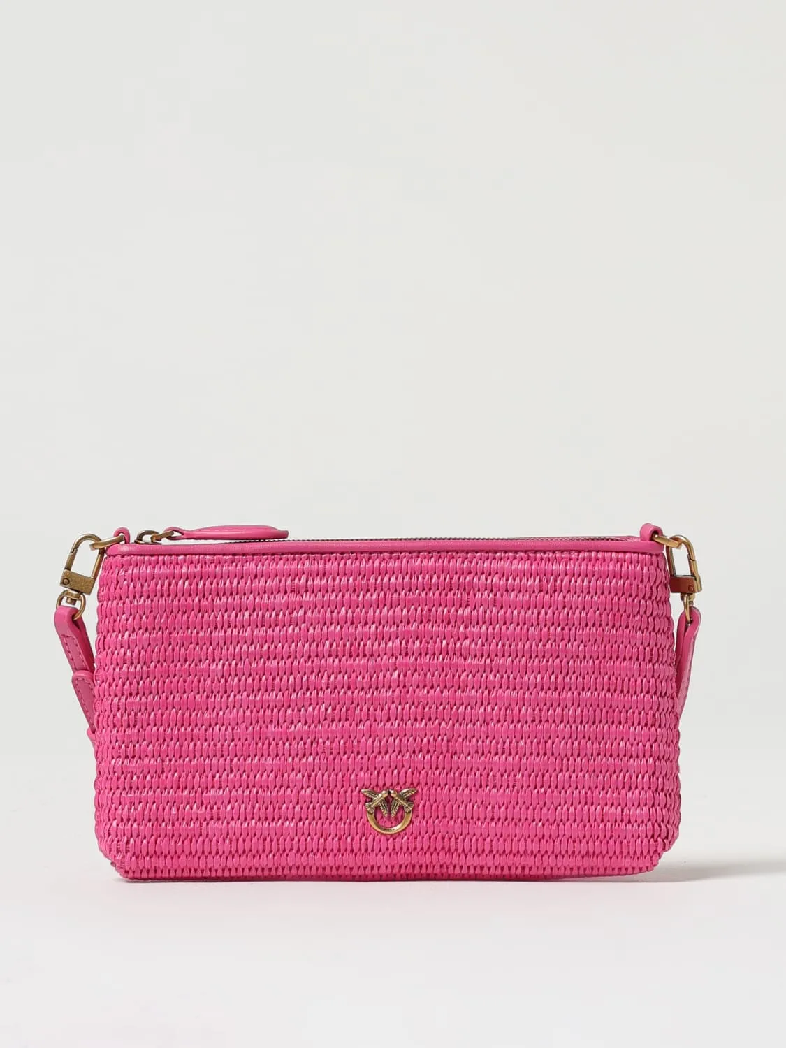 Borsa in rafia crochet con tracolla rimovibile Pinko