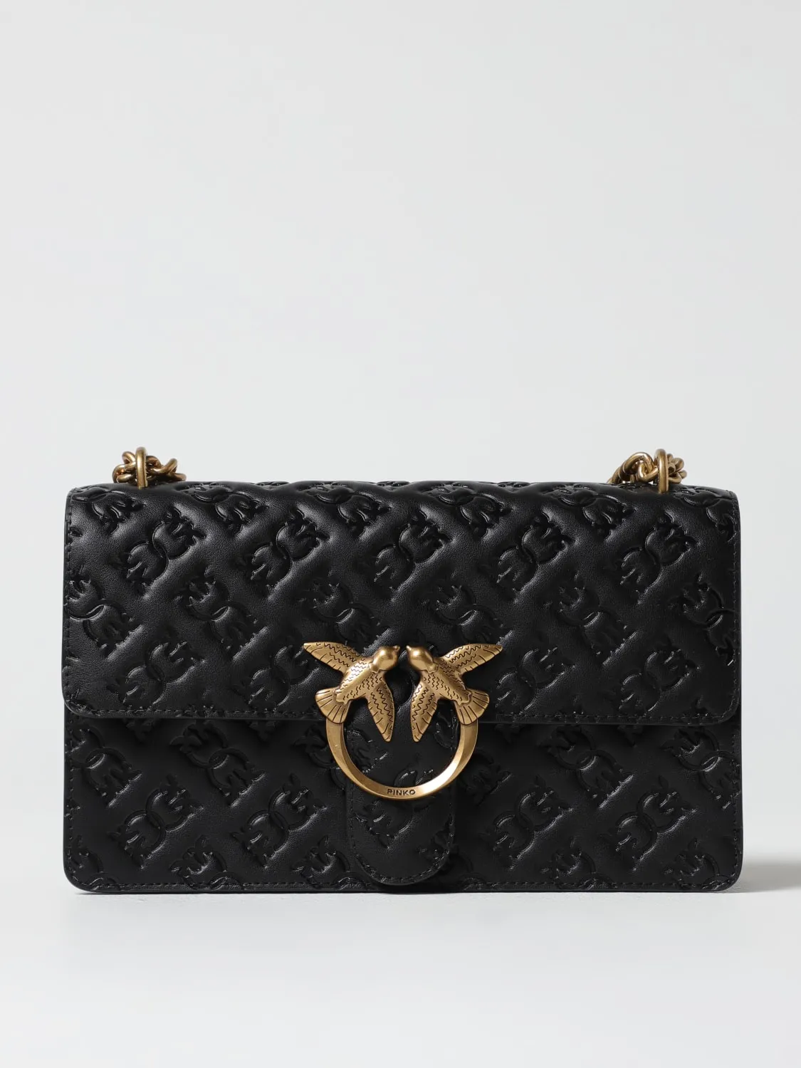 Borsa Love One Classic Pinko in pelle con monogram goffrato