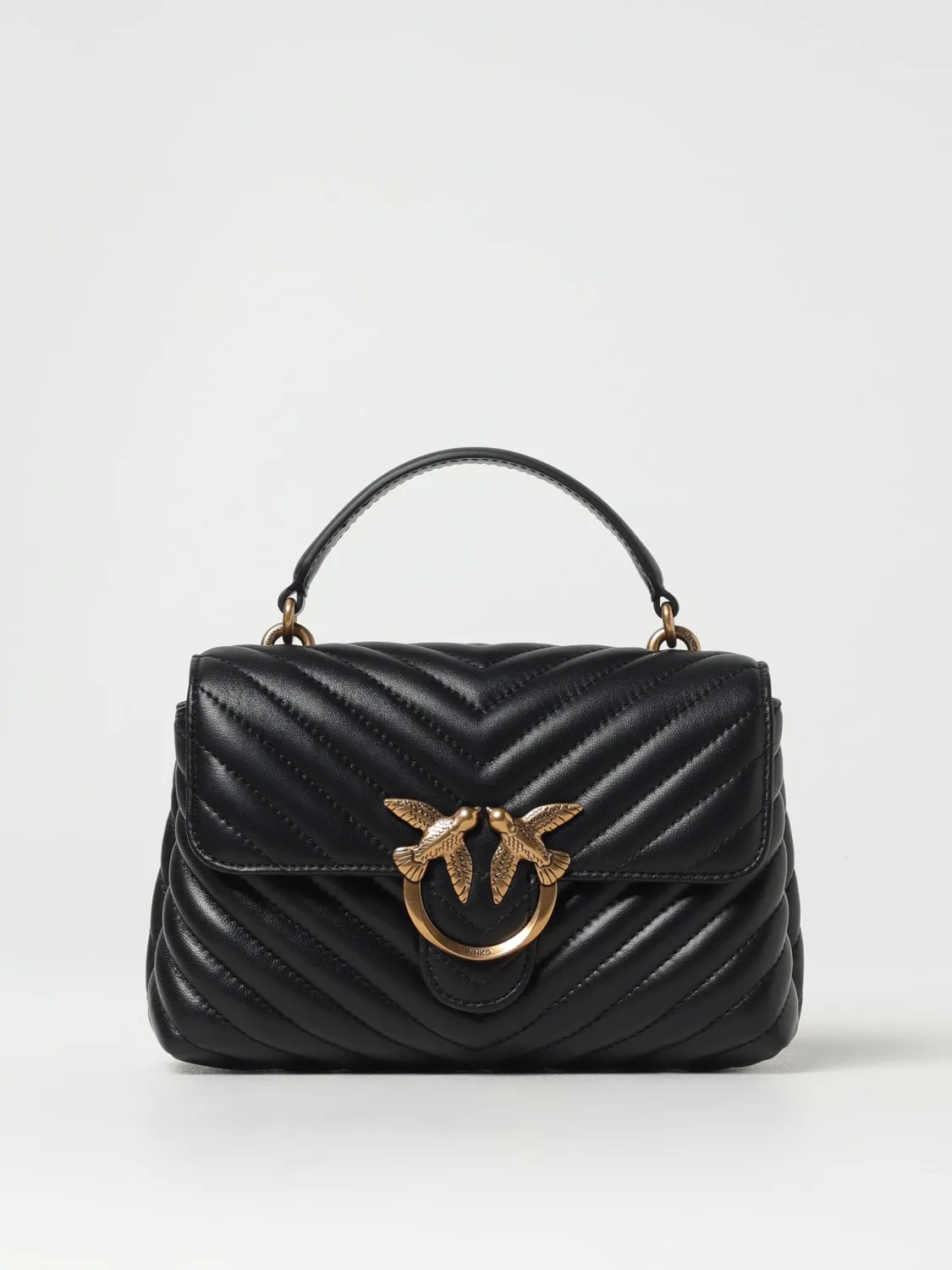 Borsa Mini Lady Love Bag Puff Pinko in nappa trapuntata chevron