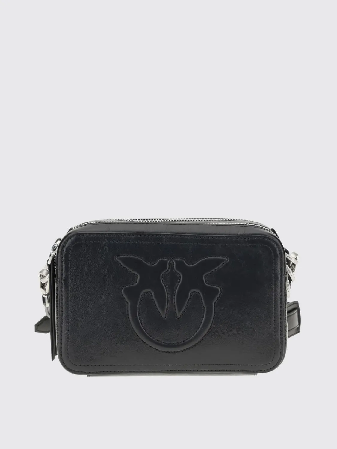 Borsa camera bag con logo in rilievo Pinko