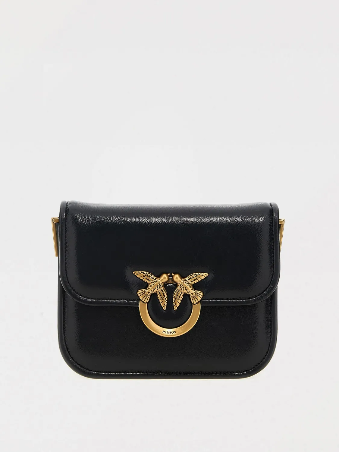 Borsa a spalla piccola squadrata Love Bag Box in nappa Pinko