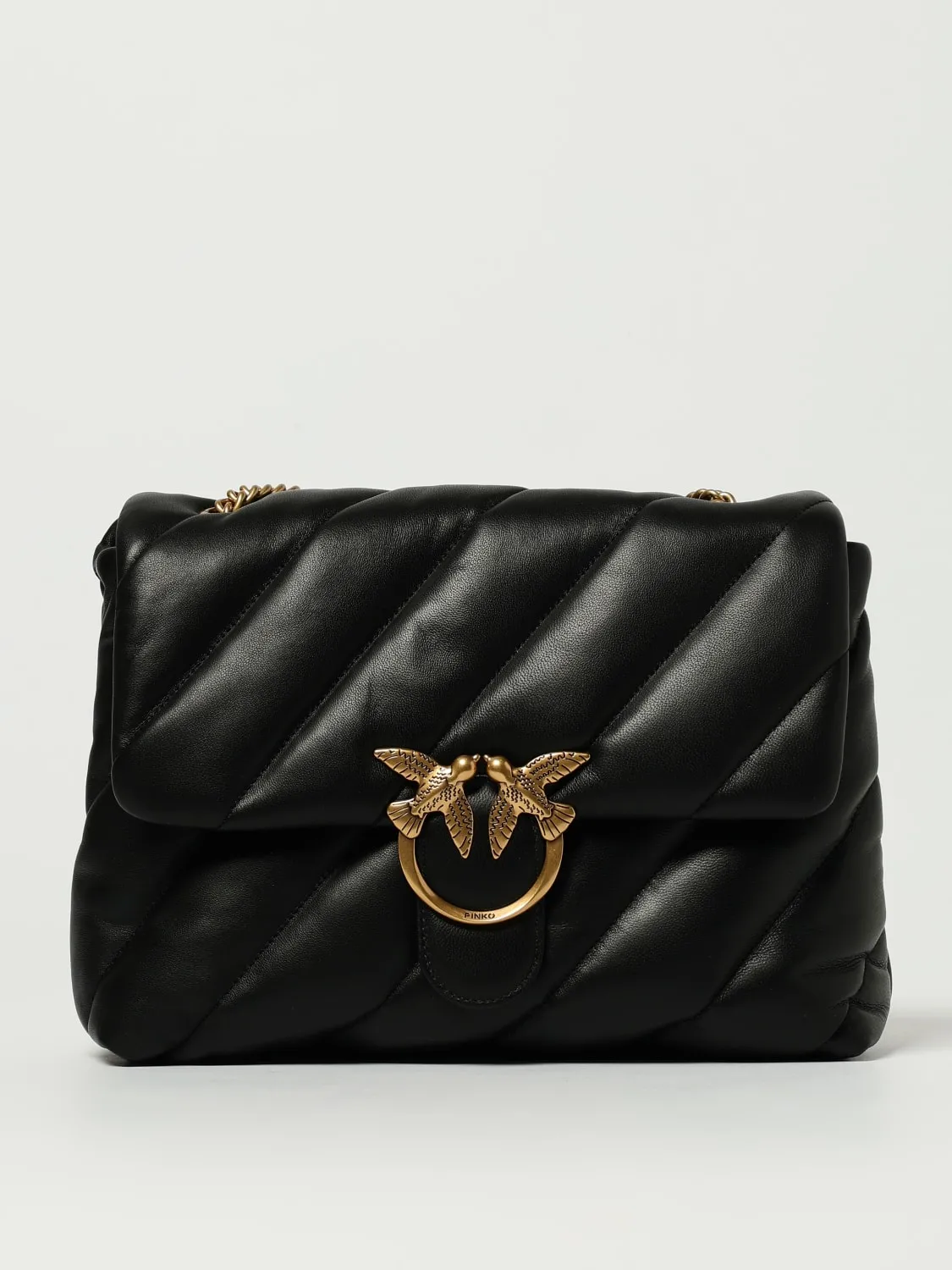 Borsa Love Puff Big Pinko in nappa trapuntata