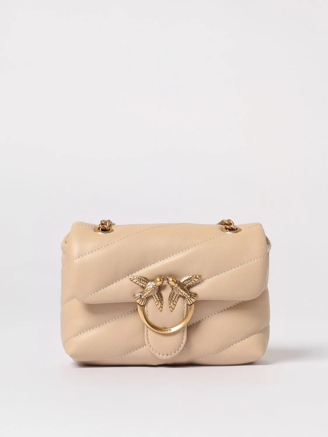 Borsa Mini Lady Love Puff Pinko in nappa matelassè