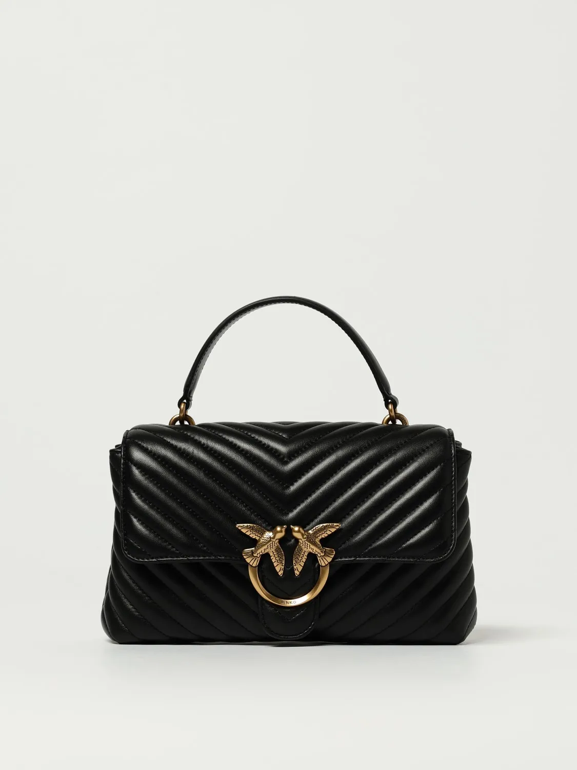 Borsa Love Lady Puff Medium Pinko in nappa matelassè chevron