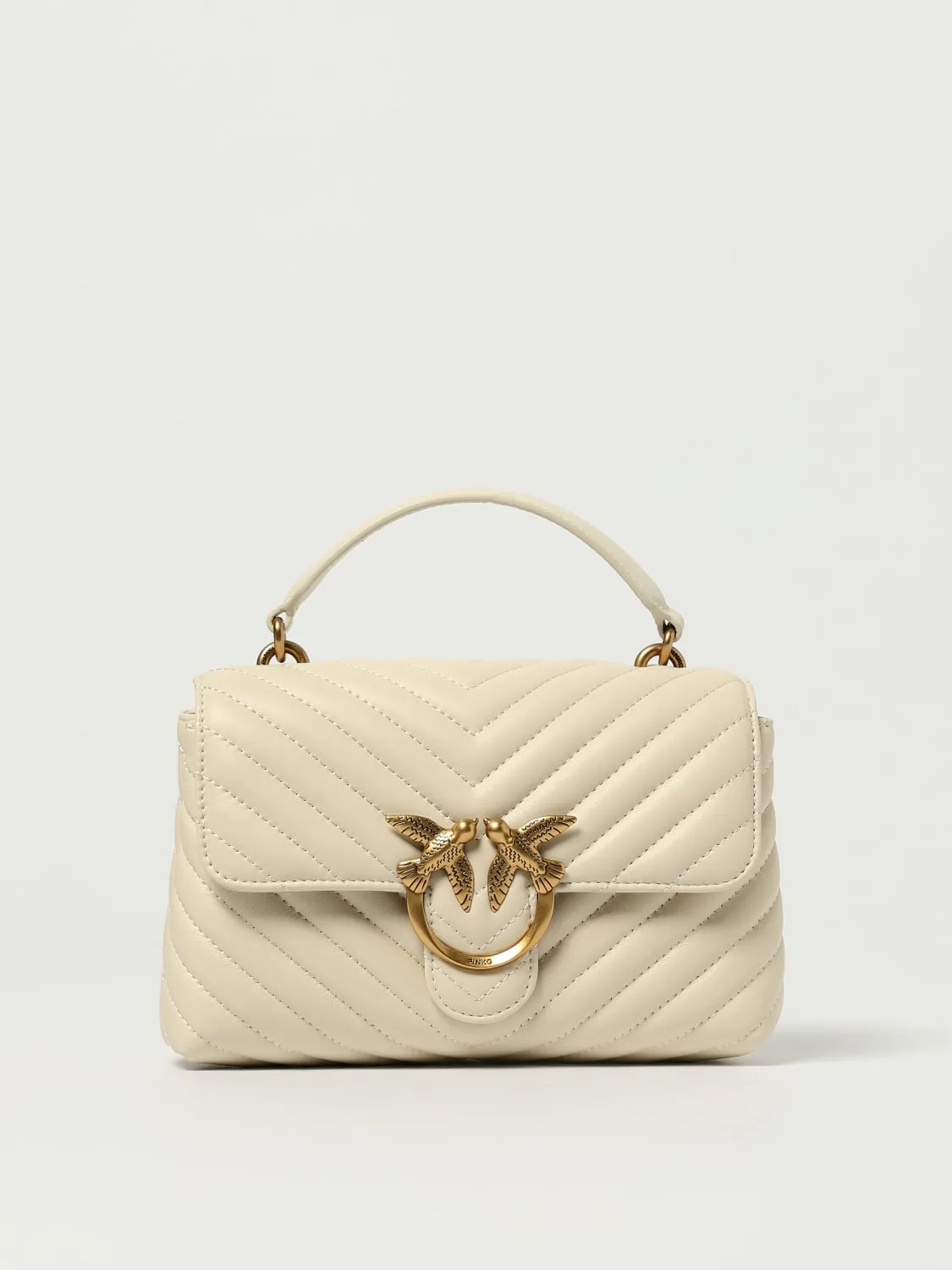 Borsa Mini Lady Love Bag Puff Pinko in nappa matelassè chevron
