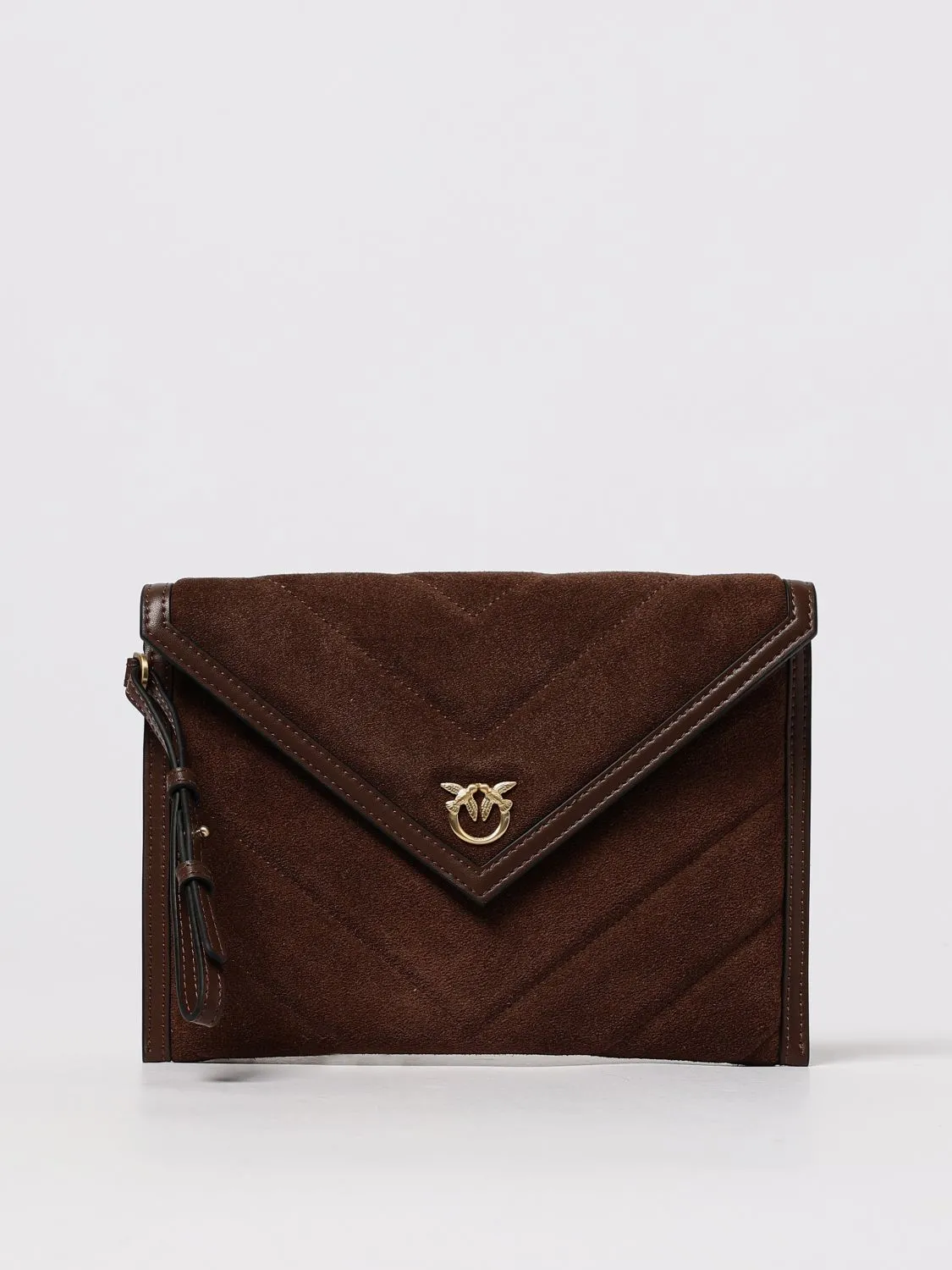 Clutch Pinko in camoscio chevron