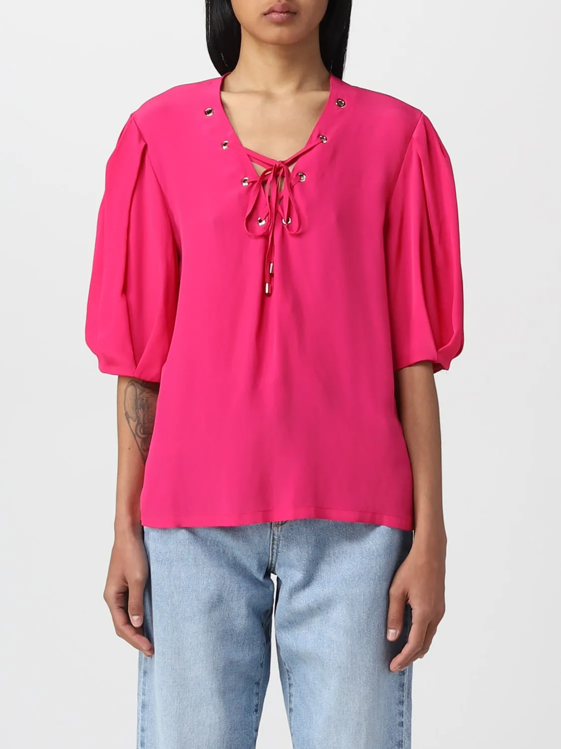 Blusa Pinko in crêpe de chine di misto seta